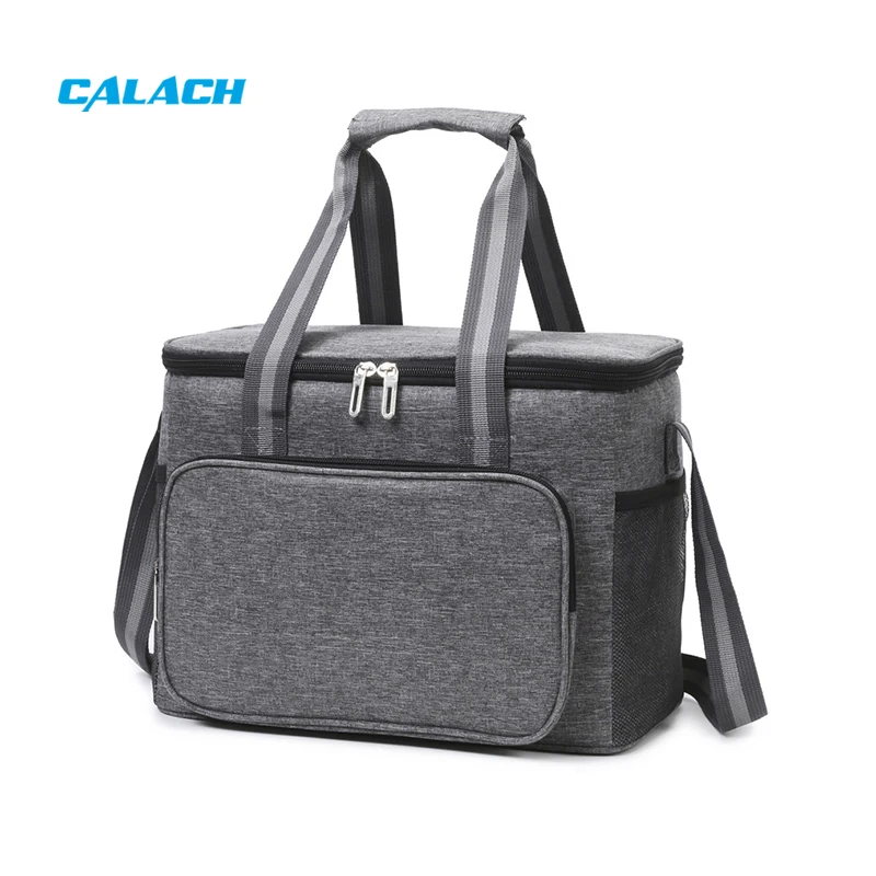 Large Capacity Portable Outdoor Thermal Leakproof Insulated 600d Lunch Cooler Bag with Letter Pattern