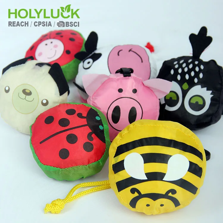 Portable Rabbit Bees Foldable Shopping Bag Reusable Shopping Bags With Logos