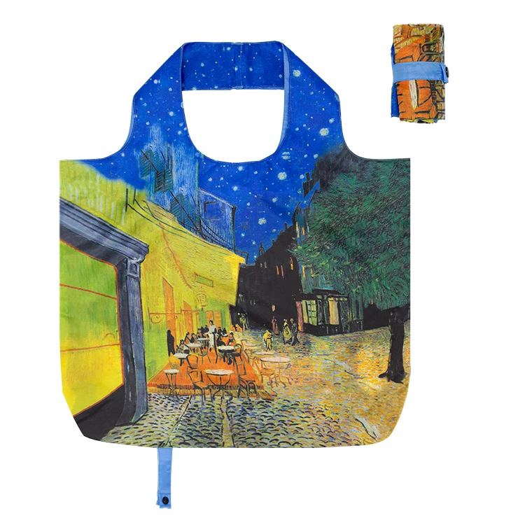 Lightweight Polyester Foldable Ripstop Nylon Bags Reusable Folding Waterproof Rpet Shopping Bag