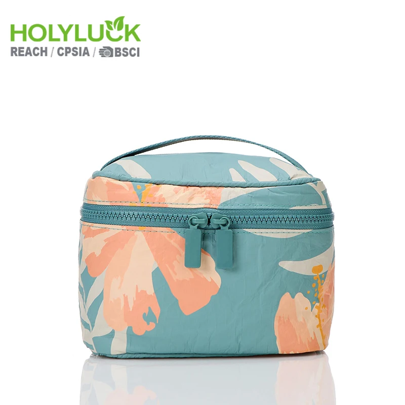 Manufacturer Wholesale Tyvek Cosmetic Bag Case Customized Logo Women Makeup Organizer Box