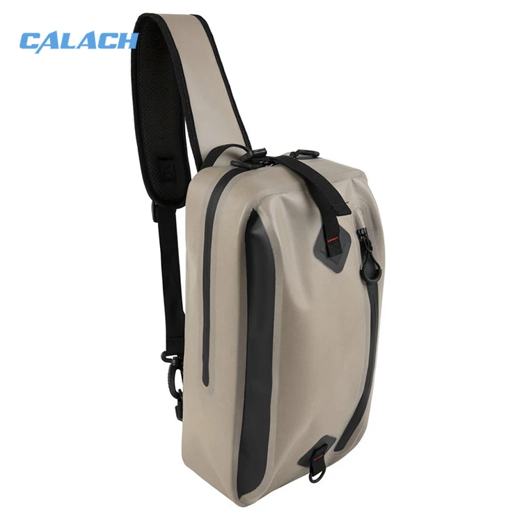 Men Women PVC Black Tarpaulin 8 Liter Hiking Waterproof Outdoor Travel Sports Crossbody Shoulder Chest Bags