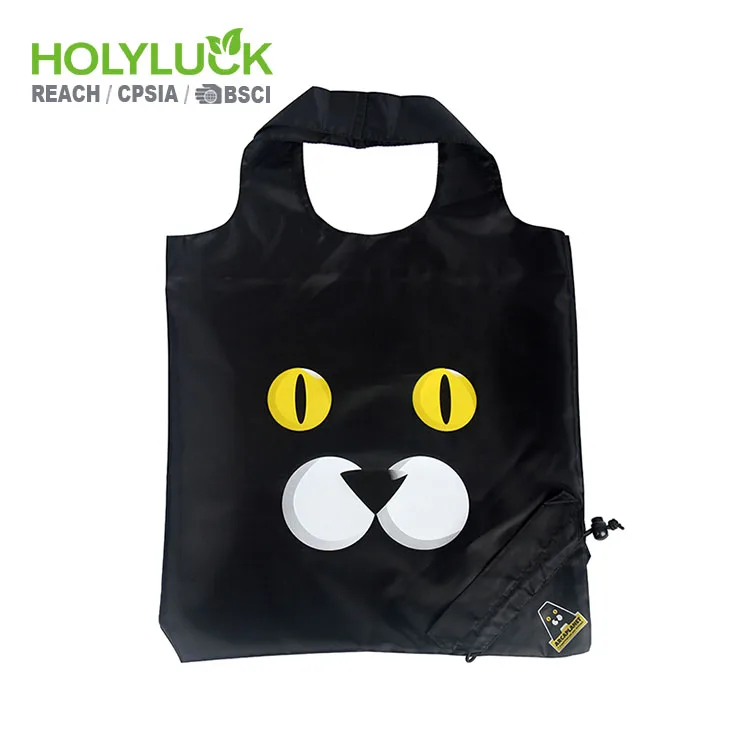 Mini Custom Reusable Shopping Bags Dogs Sturdy Reusable Foldable Strawberry Shopping Bag for Ladies