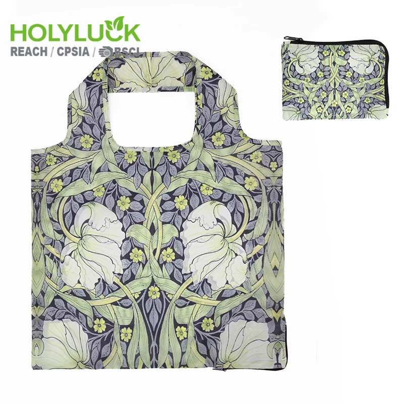 Oem Van Gogh Collection Pouch Reusable Recycled Shopping Carrier Grocery Rpet Bags 