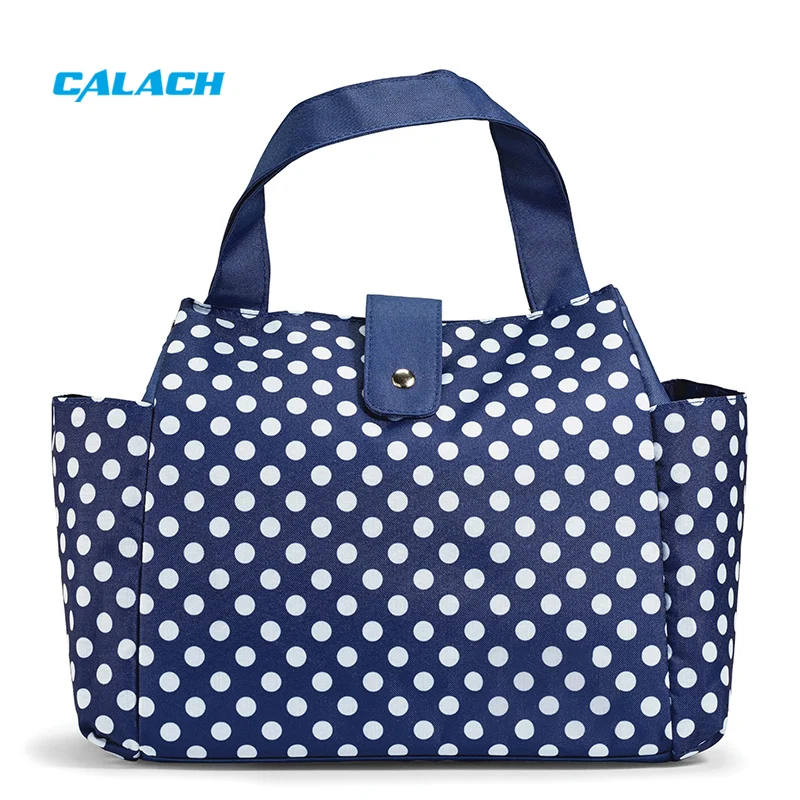 Oem logo Picnic Insulated Large Capacity Portable Storage Reusable Snap Closure Westport Luxury Frozen Lunch Bag for Women