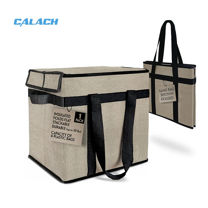 Outdoor Collapsible Reusable Insulated Bag Thermal Insulation Foldable Thermal Bag for Outdoor Picnics