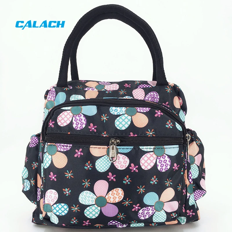 Personalized Custom Printed on Demand Lunch Bag Hawaii Life Kalo Leaves Polyester Thermal Insulated Lunch Cooler Bag