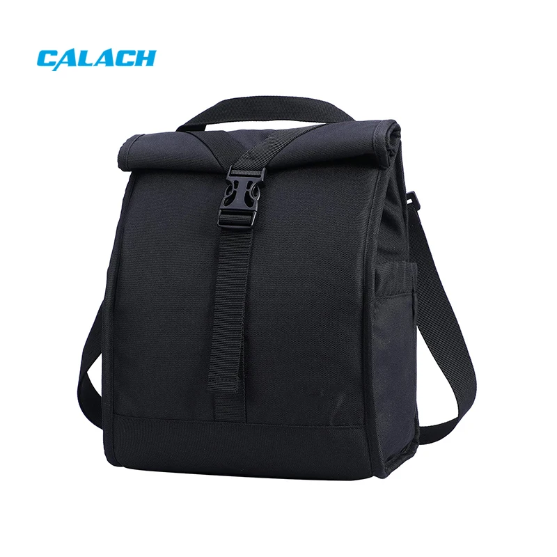 Portable Reusable Oxford Waterproof Lunch Bag Thermal Insulated Outdoor Rolling Top Expandable Cooler Lunch Bag for School