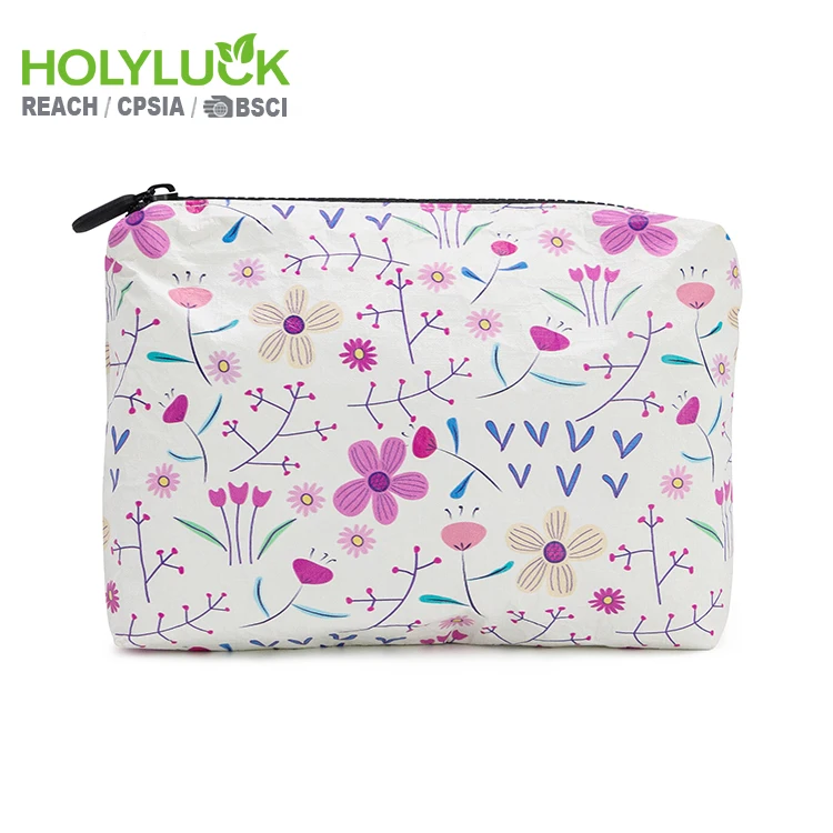Portable Waterproof Lightweight Tyvek Paper Makeup Bag Dupont Paper Tyvek Pouch Cosmetic Bags