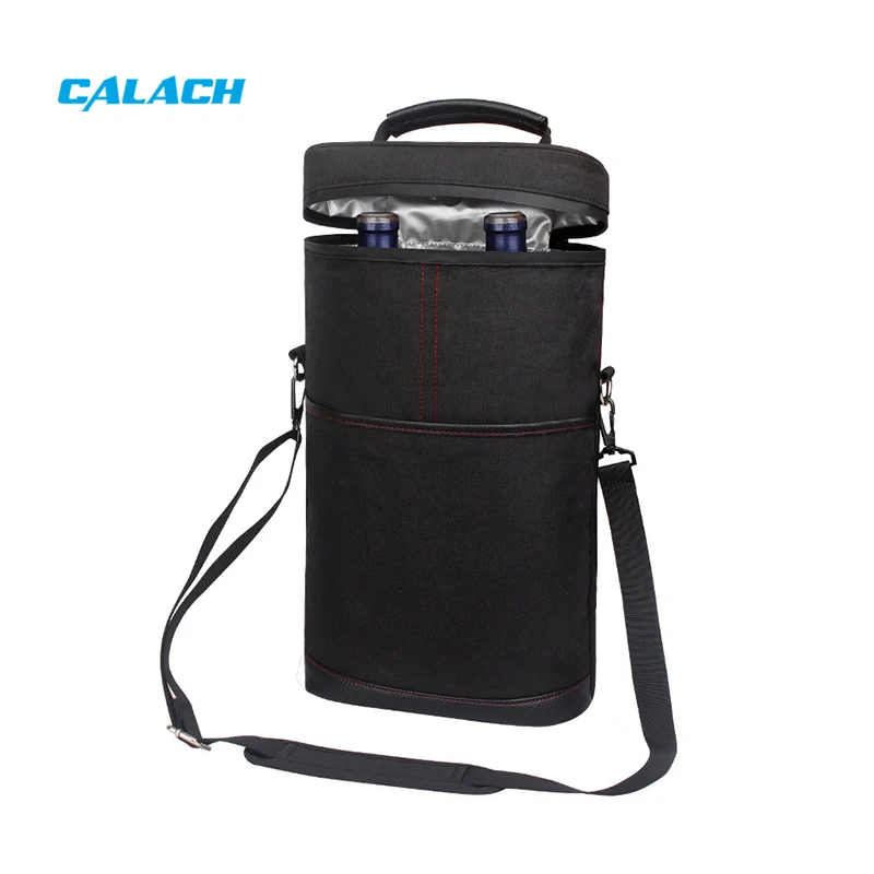 Premium Portable Outdoor Oxford Cloth Handheld Can Insulated Wine Bag Cooler Bag for Wine