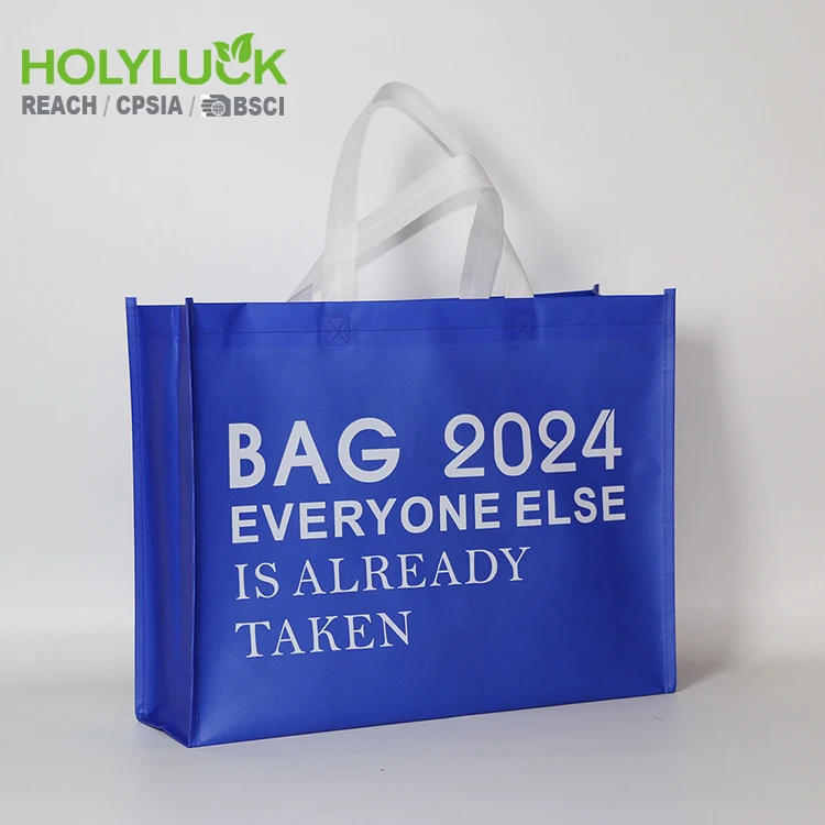 Professional Custom Printed Reusable Non-woven Grocery Bag Recyclable Waterproof Non Woven Fabric Shopping Laundry Tote Bag