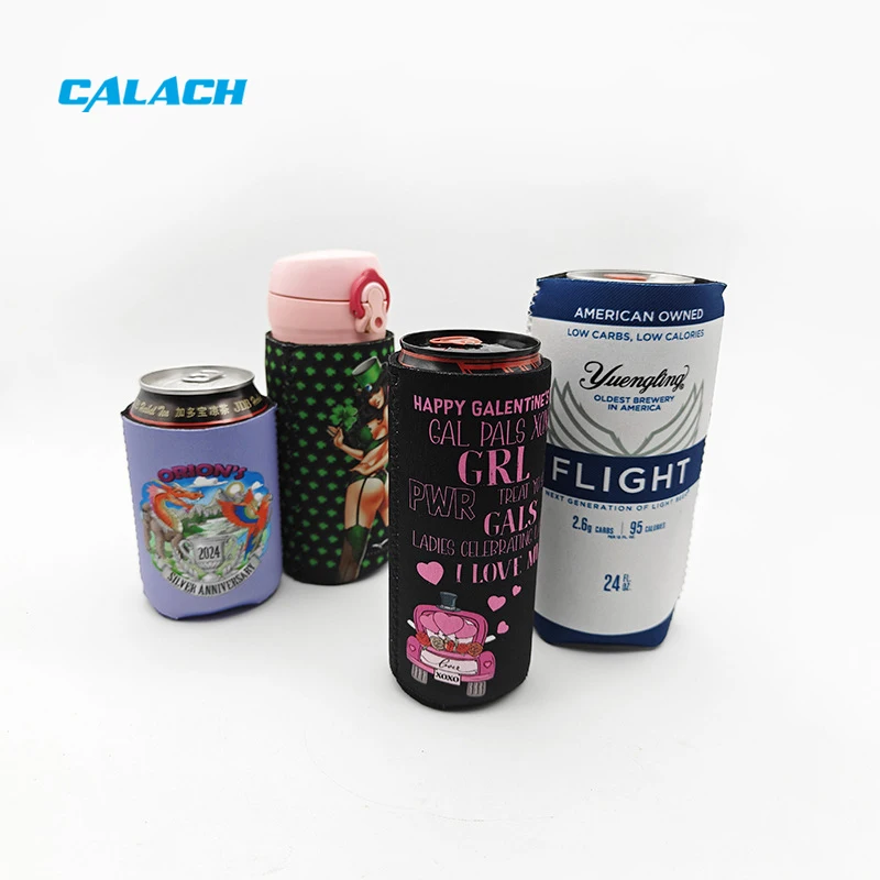 Promotion Custom Printed Neoprene Waterproof Insulated Beer Can Cooler Sleeve Sublimation Tube Drink Rubber Bottle Stubby Holder