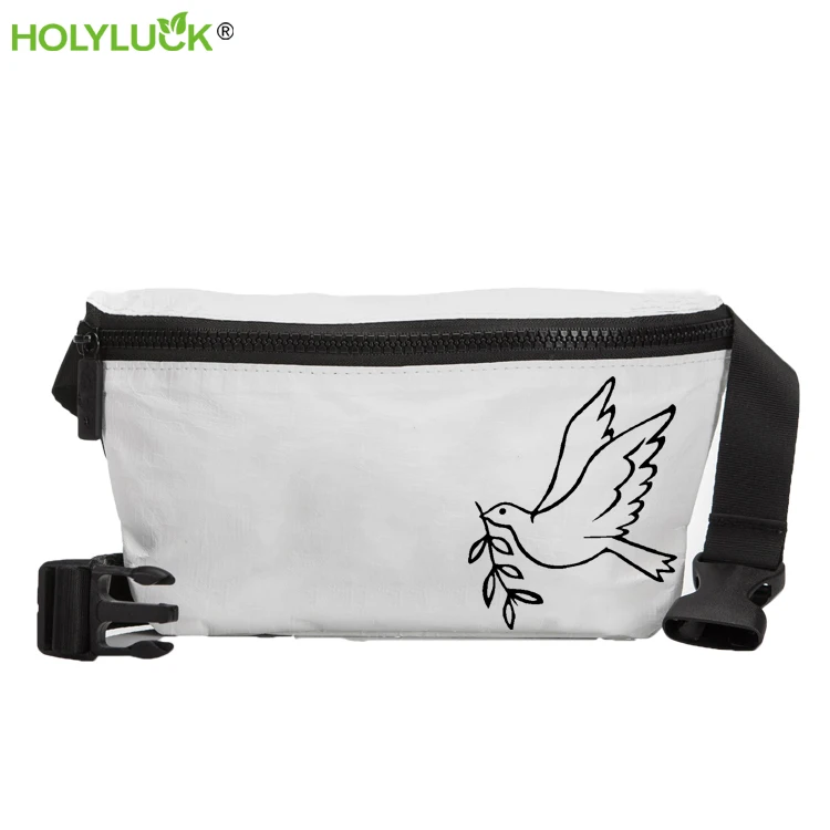 Recyclable Tyvek Bum Fannypack Bags Reusable Dupont Waist Bag Eco Friendly Customs Womens Tyvek Fanny Pack Crossbody Bag