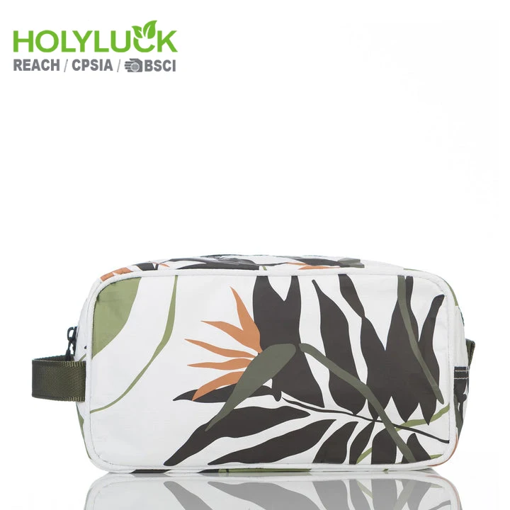 Tear Resistant Lightweight Black Customized Travel Bag Set Makeup Dupont Pouches Tyvek Cosmetic Bag Dopp Kit