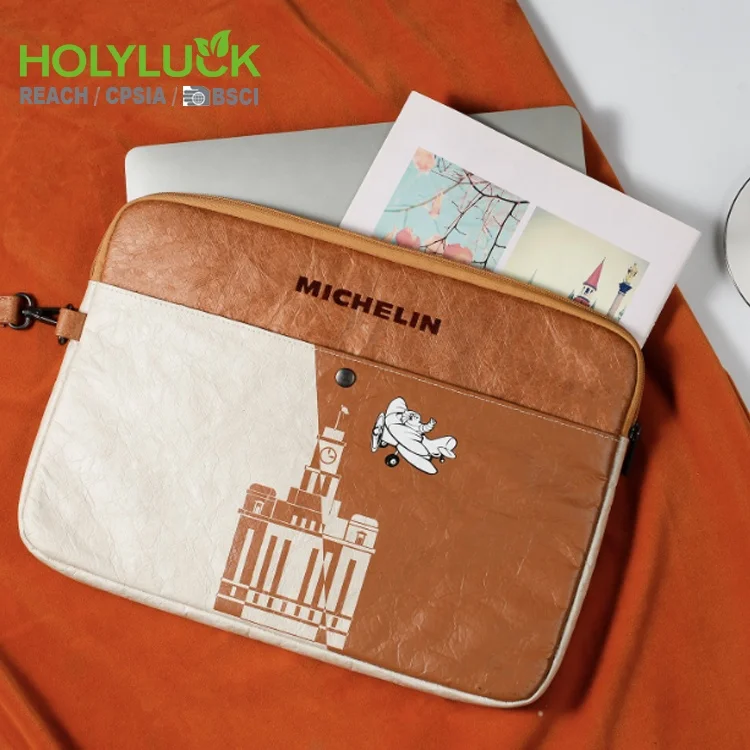Tyvek Washable Paper Custom 14 Inch Business Computer Men Laptop Bags