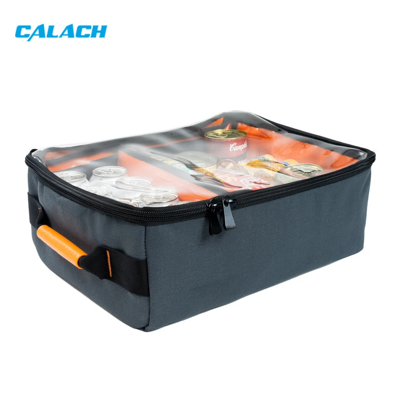 Waterproof Clear Top Drawer 4x4 4dw Heavy Duty Canvas Outdoor Camping Divider Storage Bags with Clear Top