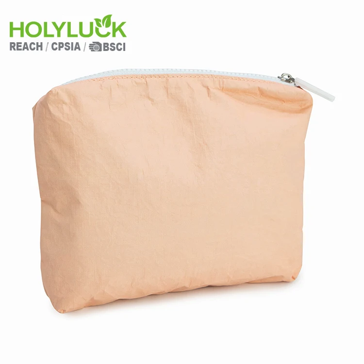 Waterproof Soft Eco-friendly Aloha Print Tyvek Cosmetic Pouch Swimwear Hawaiian Dupont Paper Custom All Over Print Tyvek Bag