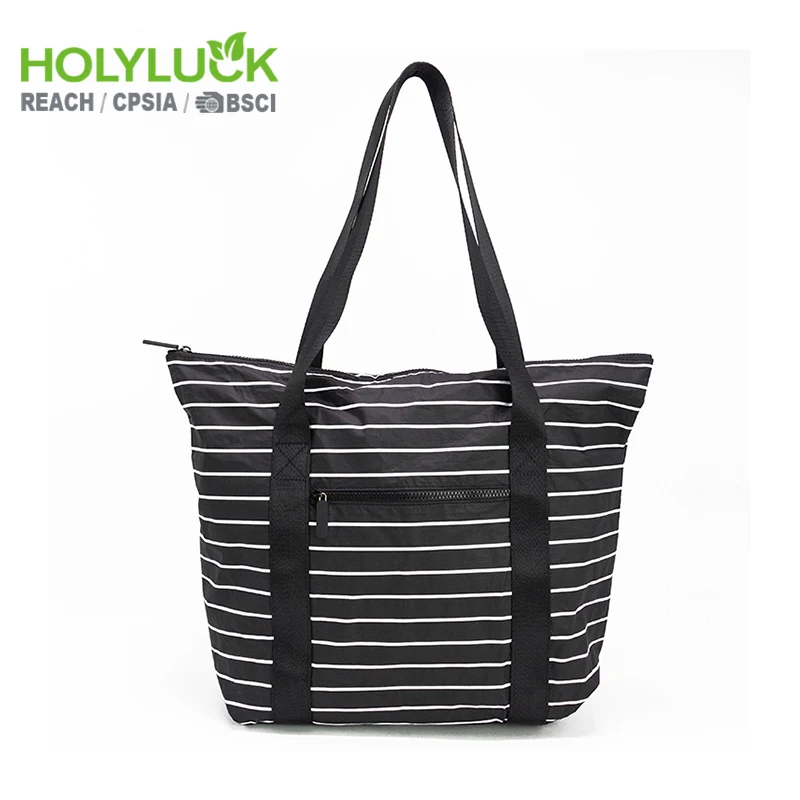 Waterproof Tear Resistant Custom Printing Ecofriendly Dupont Tyvek Paper Black Day Tripper Reversible Tyvek Tote Bag with Straps