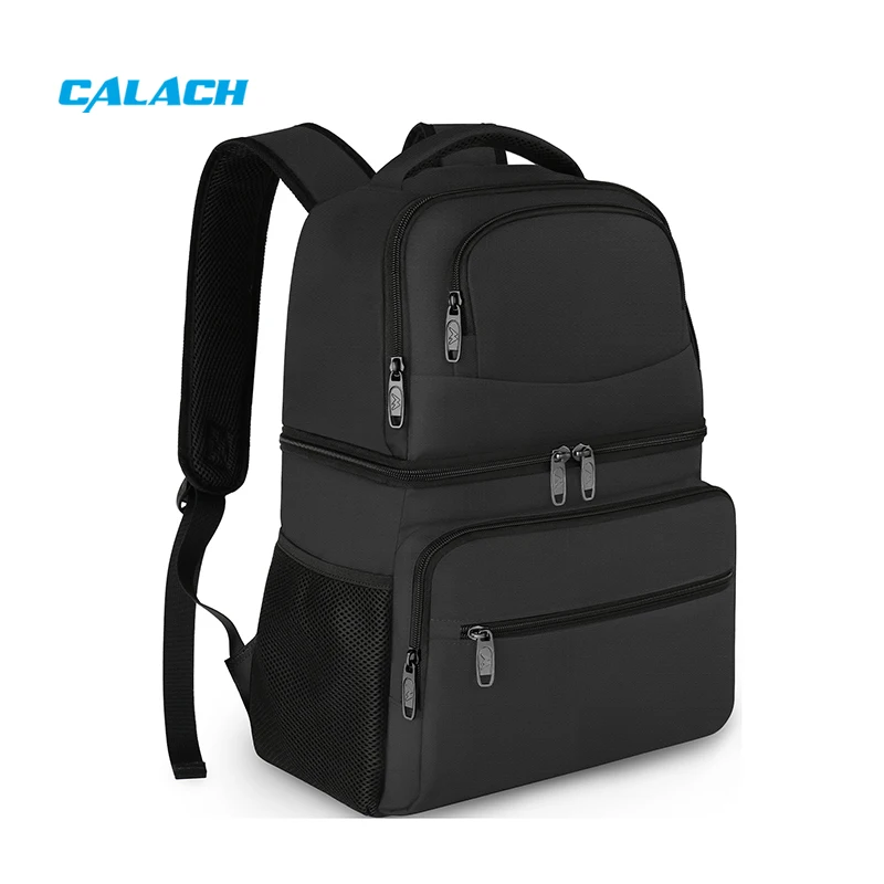 Wholesale Custom Logo Portable Large Capacity Students Thermal Lunch Backpack Gray Cooler Bags for Adult
