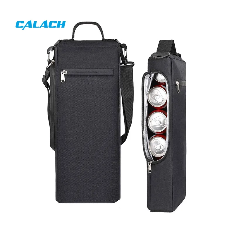 Wholesale Customized logo 6-pack Insulated Tube Golf Sleeve Cooler Beer Can Sling Cooler Bag
