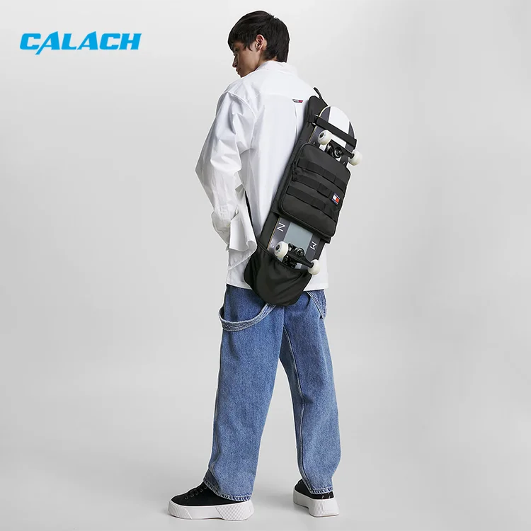 Wholesale Durable Skateboard Backpack Regular Skateboard Bag Longboard Adjustable Shoulder Foldable Carrier Skateboard Backpack