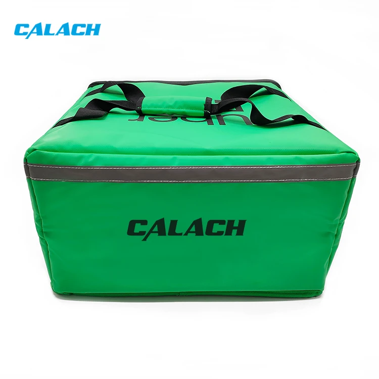 Wholesale portable pizza warmer catering insulated cooler bags beverage food pizza delivery bags thermal with reflective strip