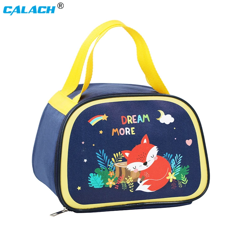 Zipper Cheap pink School Bus Pattern Lunch Bag Hot and Cold Child Car Shape Sublimatable Lunch Bag for Kids