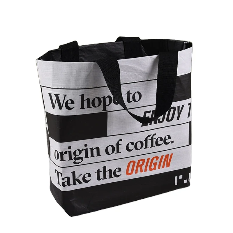 Holy Luck Grade Reusable Fashion Rpet Tote Bag Custom Logo Printed Eco Friendly Rpet Shopping Bag
