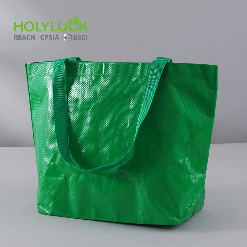 OEM Custom Waterproof PP Woven Shopping Bags Wholesale Reusable Eco Friendly Retail Tote Bag with Handle