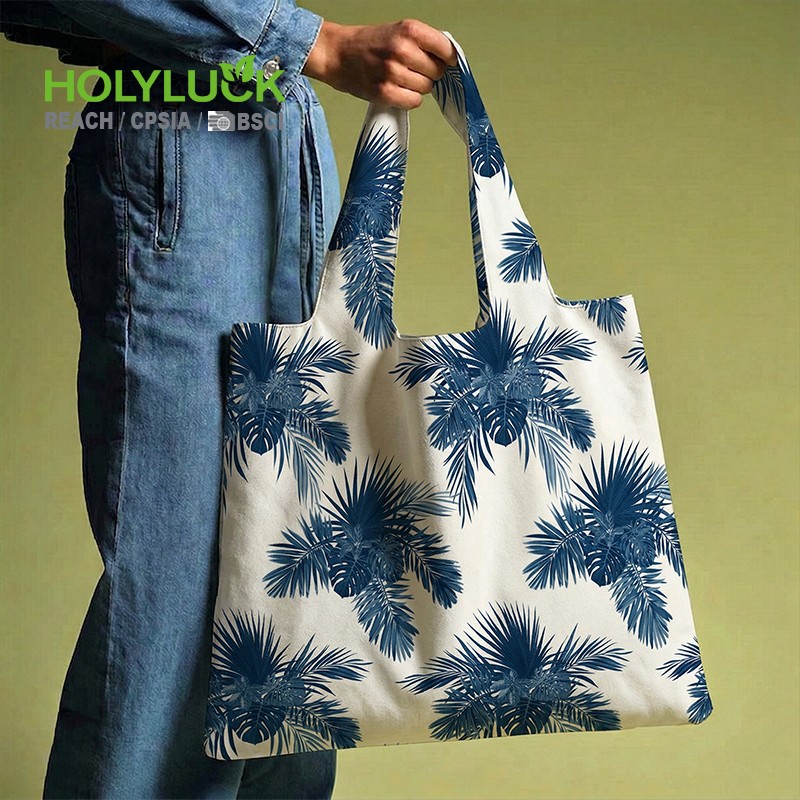 Eco-Friendly Fiber String Shopping Bag - Oil Painting Cartoon Foldable Grocery Tote, Handheld & Reusable