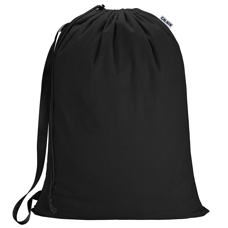 Canvas Laundry Bag with shoulder Strap 24"W x 29"H,  HRS19 (Black)